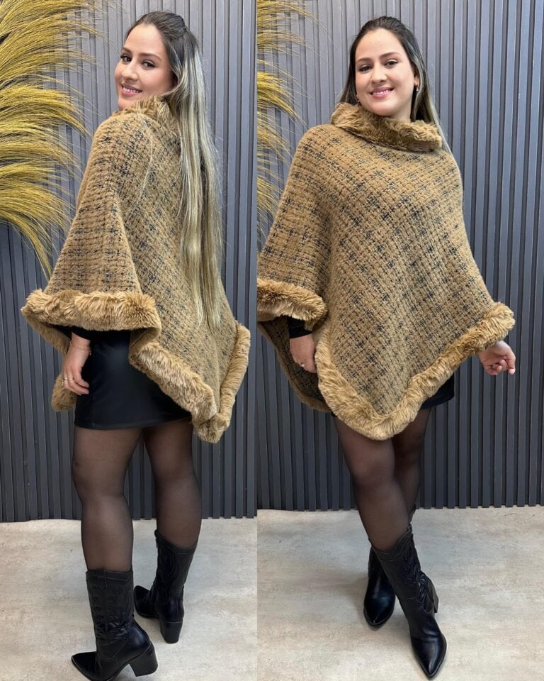 poncho marrom poncho marrom